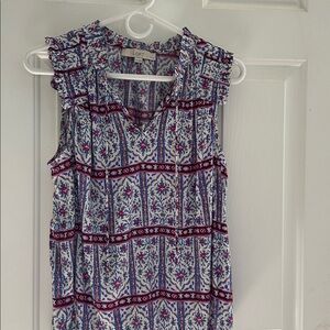 LOFT Multicolor Patterned Blouse